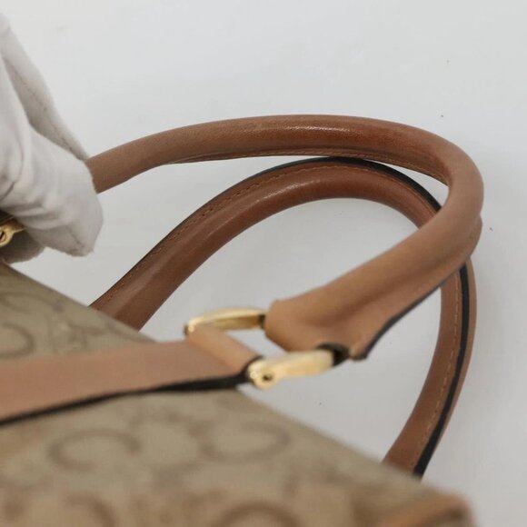 CELINE C Sulky Boston Bag PVC Beige Auth bs23974 - Picture 9 of 16